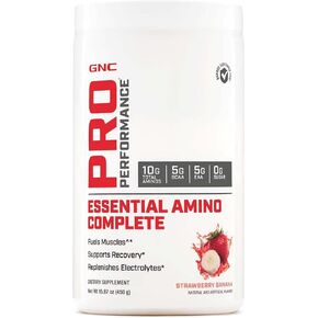 GNC Pro Performance Essential Amino Complete, Strawberry Banana, 15.87 oz., Supports Muscle Recovery