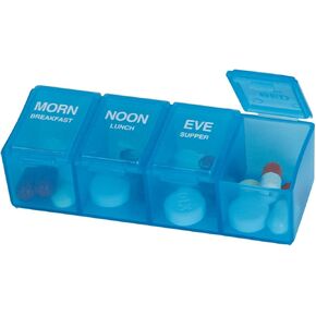 APOTHECARY PRODUCTS Ezy Dose Daily Pill Planner │4 Compartments,Assorted