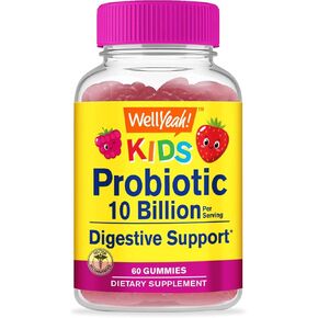 Probiotics for Kids Gummies -10 Billion CFU - for Gut Health, Immune Health and Digestive Support - Berry Flavor Chewable Supplement - Vegan, Non GMO, Gluten Free Kids Probiotic -60 Gummies
