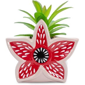 Silver Buffalo Stranger Things Demogorgon 3-Inch Ceramic Mini Planter with Artificial Succulent