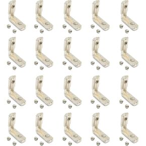 10PCS Black T Slot L-Shape 90 Degree Interior Inside Corner Connector Joint Bracket with Screws for 8mm T Slot Aluminum Extrusion Profile 4040 Series Slot (4040-Black)