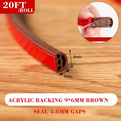 2pcs 20ft Silicone Door Weather Stripping Door Seal Strip Self-Adhesive Backing Seals Large Gap (From 5/32 Inch To 1/4 Inch) Seal Strip For Door Frame Insulation Large Gap Easy To Cut & Install（White) in Saudi Arabia