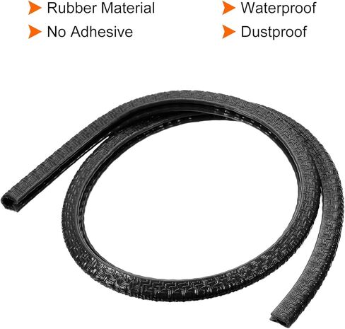 Patikil 0.5mx6mmx8mm حافة مطاطية، حافة معدنية حادة على سطح السفينة حامي U قناة حماية الزاوية شريط عازل لنافذة باب طاولة التزلج، أبيض in Kuwait