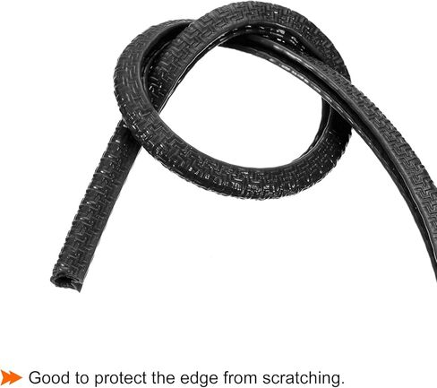 Patikil 0.5mx6mmx8mm حافة مطاطية، حافة معدنية حادة على سطح السفينة حامي U قناة حماية الزاوية شريط عازل لنافذة باب طاولة التزلج، أبيض in Kuwait