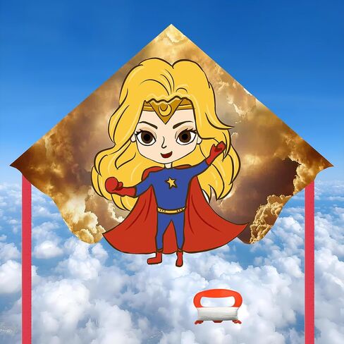 Flying Kites with Darling,Kites for Kids,Kites for Adults,Easy to Fly Kites,Striking Cute_Kid Design, 43 * 31 inches,Line 100m in Saudi Arabia