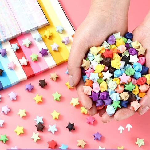 Glass Wishing Bottle with Origami Stars Small Stars Shape Clear Glass Jars for Wedding Favors DIY Crafts Graduation Birthday Party Gifts (800ML) in Saudi Arabia