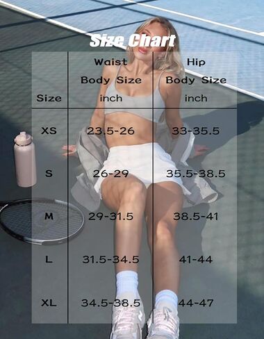 تنورة قصيرة عالية الخصر لتنس الجولف للسيدات، تنورة رياضية للتحكم في البطن مع جيوب قصيرة in Kuwait