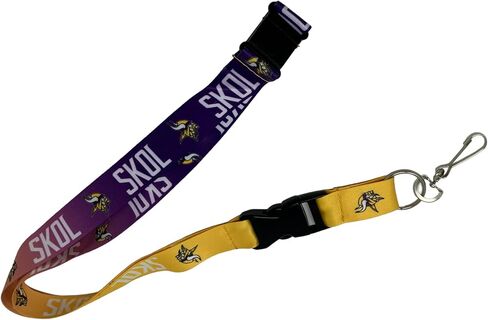 NFL Unisex Minnesota Vikings Deluxe Lanyard, Team Colors, One Size, Medium in Saudi Arabia