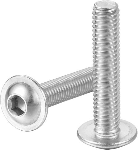 M8-1.25 x 80 mm Flanged Button Head Socket Cap Screws, 18-8 Stainless Steel(304), Allen Socket Drive Bolts, Full Thread, 10PCS in Saudi Arabia