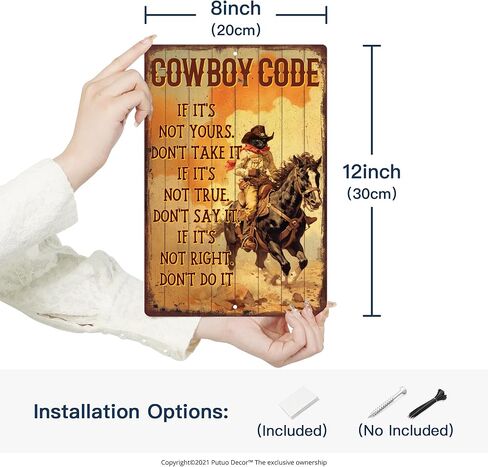 Putuo Decor 1pc Cowgirl Vintage Metal Tin Sign, Be a Cowgirl, Wall Art Decor for Home Office Bedroom Coffee Shop Cafe, 7.8 X 11.8 Inches in Kuwait
