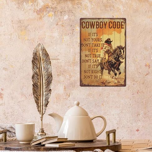Putuo Decor 1pc Cowgirl Vintage Metal Tin Sign, Be a Cowgirl, Wall Art Decor for Home Office Bedroom Coffee Shop Cafe, 7.8 X 11.8 Inches in Kuwait