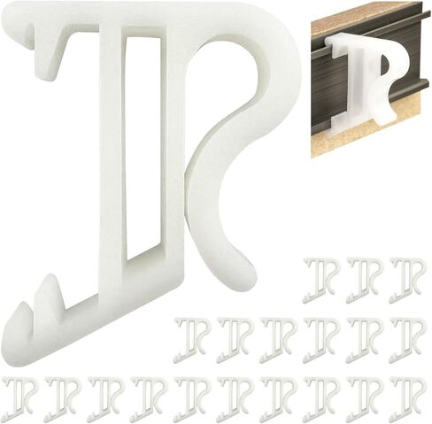 Amazing Drapery Hardware 1" Hidden Valance Clips with 9/16" Projection - UV Stable, for Horizontal Wood or Mini Blinds - 20 Pack in Kuwait