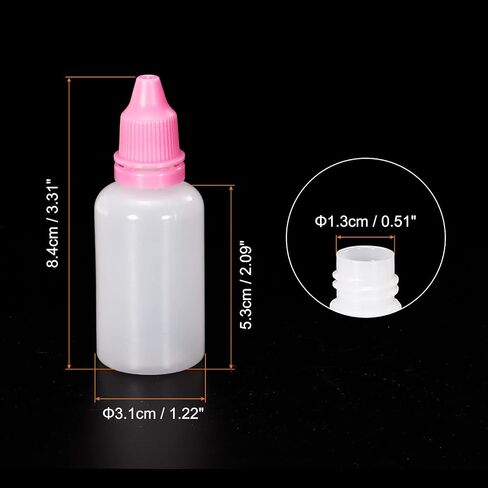 PATIKIL 10ml Liquid Dropper Bottle, 20 Pack PE Squeezable Dropping Eye Dropper Container with PP Cap for Home Travel, Purple in Saudi Arabia