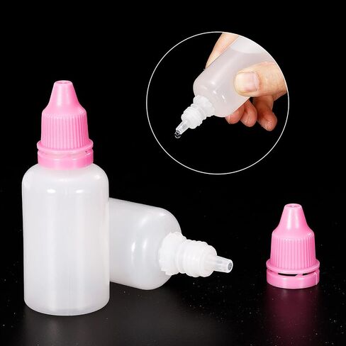 PATIKIL 10ml Liquid Dropper Bottle, 20 Pack PE Squeezable Dropping Eye Dropper Container with PP Cap for Home Travel, Purple in Saudi Arabia