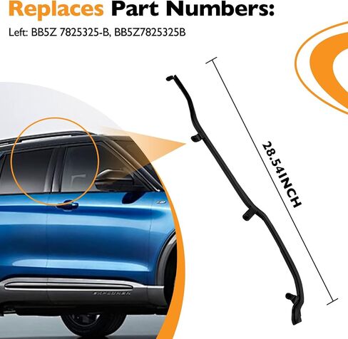 قطعتان من أشرطة الطقس للباب - متوافقة مع 2011-2019 Ford Explorer للركاب الأيمن والسائق على الجانب الأيسر من الباب الخلفي - يستبدل # BB5Z7825324B، BB5Z7825325B in Saudi Arabia