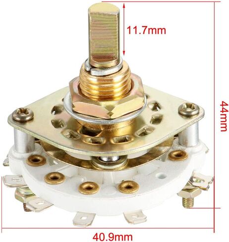 uxcell 2P4T 2 Pole 4 Position Selectable 1 Deck Band Channel Rotary Switch Selector with Knob in Saudi Arabia