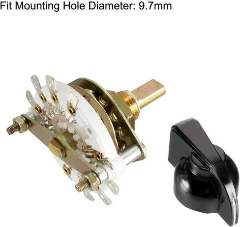 uxcell 2P4T 2 Pole 4 Position Selectable 1 Deck Band Channel Rotary Switch Selector with Knob in Saudi Arabia