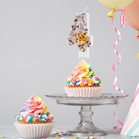 Bee Happy Birthday Candle, Bee Number 0 Cake Candle Birthday Cake Topper for Bee Theme Birthday Party Decorations in Kuwait