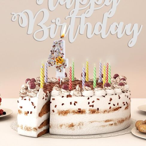 Bee Happy Birthday Candle, Bee Number 0 Cake Candle Birthday Cake Topper for Bee Theme Birthday Party Decorations in Kuwait