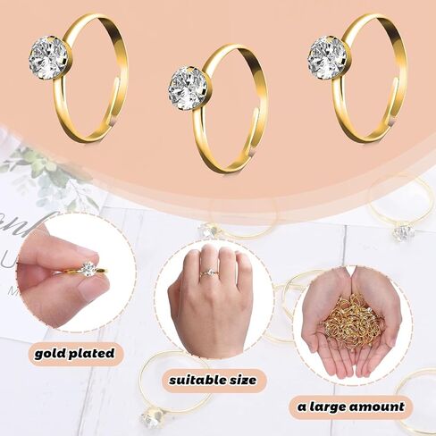 52 Pcs Gold Bridal Shower Napkin Rings | Put a Ring on It Bridal Shower Game with Bridal Shower Rings, Not Say Bride Rules Wedding Shower Games Gifts for Party Bachelorette Guests in Saudi Arabia