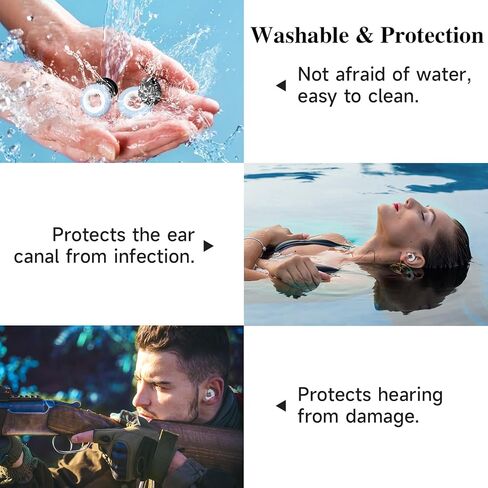 سدادات أذن لإلغاء الضوضاء أثناء النوم، سدادات أذن سيليكون قابلة لإعادة الاستخدام لتقليل الضوضاء - 6 أطراف أذن بمقاس S/M/L - سدادات أذن مانعة للضوضاء 33 ديسيبل للنوم والحفلات الموسيقية والشخير والعمل والسفر باللون الأزرق السماوي in Kuwait