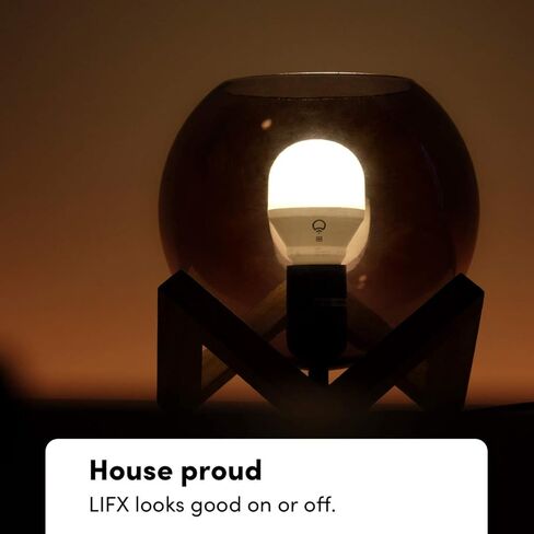 LIFX L3A19LW06E26CA أبيض، لمبة إضاءة LED ذكية A19 Wi-Fi، دافئة، قابلة للتعتيم، لا تحتاج إلى جسر، متوافقة مع Alexa، Hey Google، Apple HomeKit (عبوتان) in Kuwait