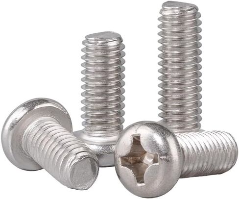 50PCS #6-32 x 3/16 Pan Head Phillips Machine Screws 304 Stainless Steel Metric Cross Head Screws Bolts Fasteners Fully Threaded in Saudi Arabia