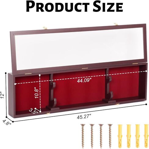 Sword Display Case,Wall Mounted Rack Sword Storage Cabinet,Wooden Sword Cabinet Stand Holder,Sword Collection Display Stand Holder for Home Decor,1 PCS in Kuwait