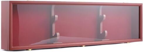 Sword Display Case,Wall Mounted Rack Sword Storage Cabinet,Wooden Sword Cabinet Stand Holder,Sword Collection Display Stand Holder for Home Decor,1 PCS in Kuwait