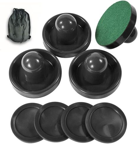JS&YY Air Hockey Pucks and Paddles,Set 4 Pushers and 4 Pucks,Air Hockey Accessories,Suitable for Hockey Tables Over 6 feet in Saudi Arabia
