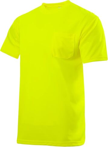 JORESTECH Safety High Visibility Orange or Yellow Short Sleeve Work T Shirt with Chest Pocket, Moisture Wicking Fabric in Saudi Arabia