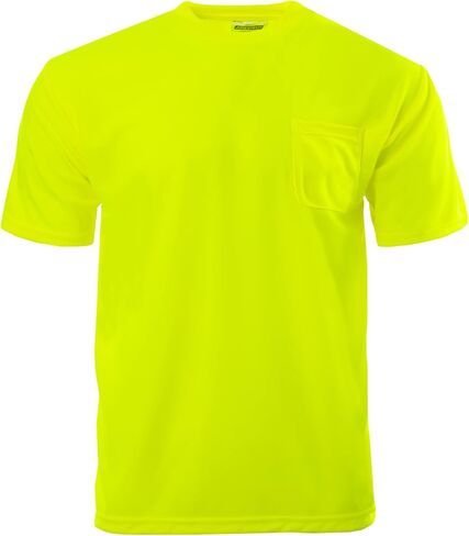 JORESTECH Safety High Visibility Orange or Yellow Short Sleeve Work T Shirt with Chest Pocket, Moisture Wicking Fabric in Saudi Arabia