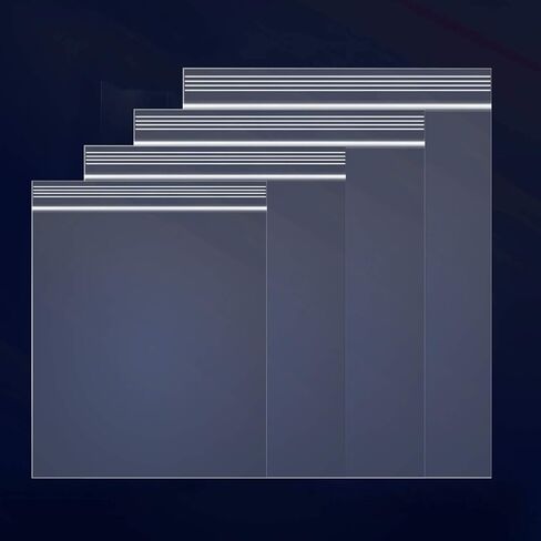 8" x 10", 9" x 12", 10" x 13", 11" x 14" (100 CT each) 2 Mil Clear Plastic Reclosable Zip Poly Bags with Resealable Lock Seal Zipper in Kuwait
