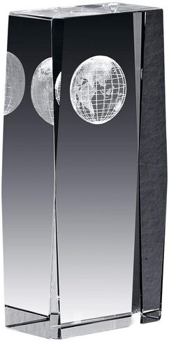 كأس كريستال مقطوع بالليزر مقاس 4.5 بوصة، أضف النص الخاص بك إلى جائزة Globe Crystal Award، Prime in Saudi Arabia