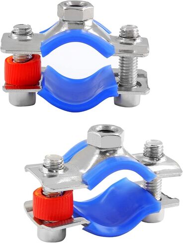 0.6 بوصة - 0.87 بوصة / 15 مم - 22 مم شماعات حلقية مقسمة، دعامة أنابيب من الفولاذ المقاوم للصدأ، مشبك قوس الأنابيب - قطعتان in Kuwait