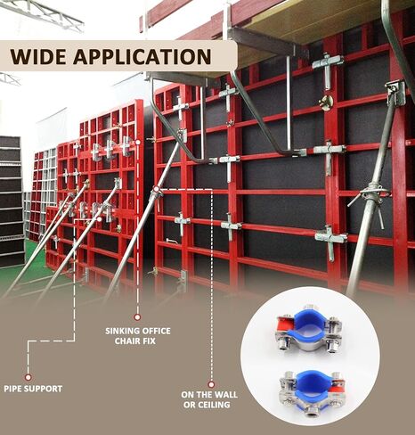 0.6 بوصة - 0.87 بوصة / 15 مم - 22 مم شماعات حلقية مقسمة، دعامة أنابيب من الفولاذ المقاوم للصدأ، مشبك قوس الأنابيب - قطعتان in Kuwait