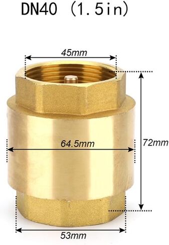 NPT In-Line Check Valve, no-lead Brass,Prevents backflow in well or irrigation systems ((DN32) 1-1/4'') in Saudi Arabia