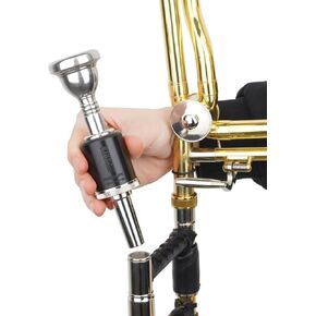 Optimizer for Trombone with LARGE SHANK mouthpieces Practicing and playing without Excessive Mouthpiece Pressure The device for correcting excessive pressure Must-have for brass players