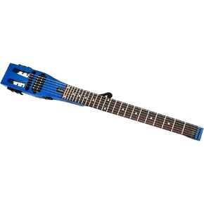 Electric Guitar Practice Portable Travel 82CM 1.6KG Blue Matte 25.5" Full Scale with Gigbag Right Handed