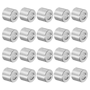 uxcell 20pcs Aluminum Spacer 5mm Bore 10mm OD, 9.5mm Length Screw Standoff Bushing Plain Finish Round Spacer for M5 Screws Bolts and Rods