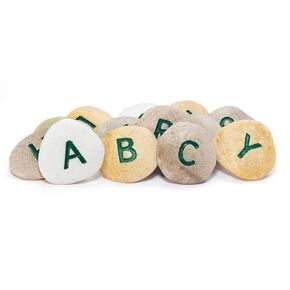 Yellow Door YD-9 Uppercase Alphabet Learning Pebbles for Kids, Kindergarten Grade to 3 Grade, 5" H, 3" L, 3" W