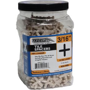 Daddy Long Leg 3/16" Tile Spacers - 650 Pieces - Jar