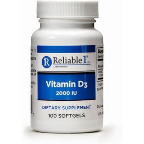 Reliable 1 Laboratories Vitamin D3 2000 Iu Softgels, 100 Count