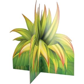 Beistle 6' 11" x 7' 3" Cardboard 3-D Life Size Tropical Tiki Bar Stand- Luau Photo Prop- Hawaiian Beach Party Decorations