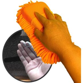 Electrostatic Hand Duster for Fast Cleaning Sensitive Surface, Non Feather Type, No Dust Fly, Desk Car Dust Brush, with Modified Washable Chenille Microfiber