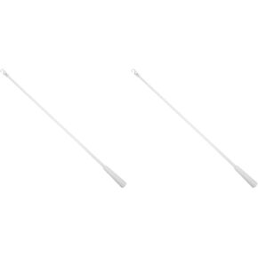 Angoily for Blinds Door Stick Plastic Household Venetian Parts Control Hook - Tilt Grip Part Inches Wand Opener Rod Fiberglass Rv Long with and Wood Window Blind White Clear Vertical