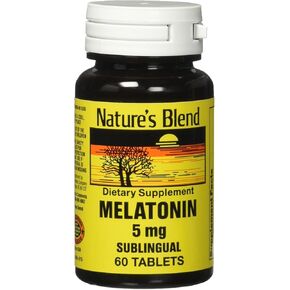 Nature's Blend Melatonin 5 mg 60 Tabs, Assorted