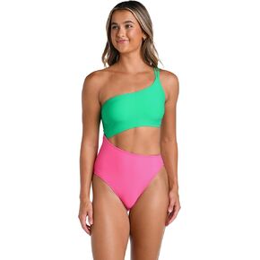 Hobie Women's Standard Shoulder Cut Out One Piece Swimsuit