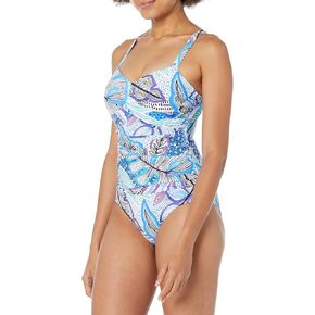 Profile by Gottex Women's Standard Tropic Boom D-Cup Twist One Piece