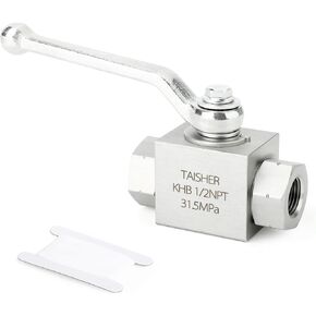 TAISHER KHB 3/8'' NPT High Pressure Hydraulic Ball Valve Kit for Power Washer Hose, 3/8" Male Quick Connect Fittings, 4500 PSI